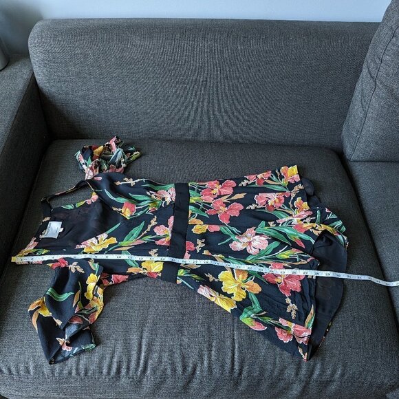 Revolve Privacy Please Floral Leon Cold Shoulder Romper Dark Iris - Picture 7 of 11